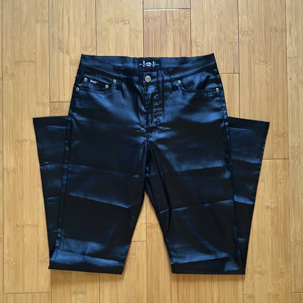 ***VINTAGE 90’S LEI SHINY BLACK JEANS PANTS